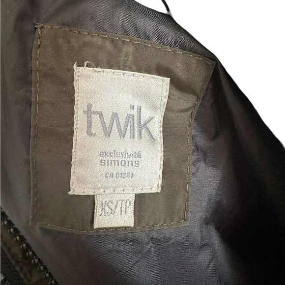 Twik Olive Green Jacket with Faux Fur Trim - Picture 3 of 12